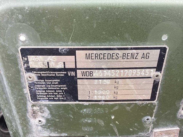 1994 mercedes-benz g 461.45 personenauto - afbeelding 2 van  6
