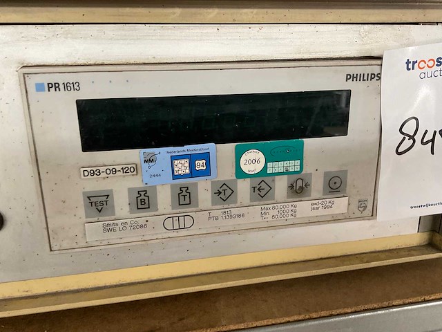 1994 philips pr1613 industriële weegindicator - afbeelding 2 van  4