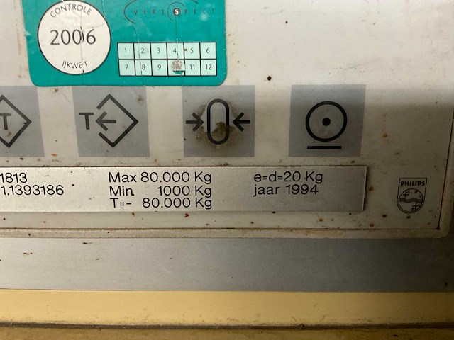 1994 philips pr1613 industriële weegindicator - afbeelding 3 van  4