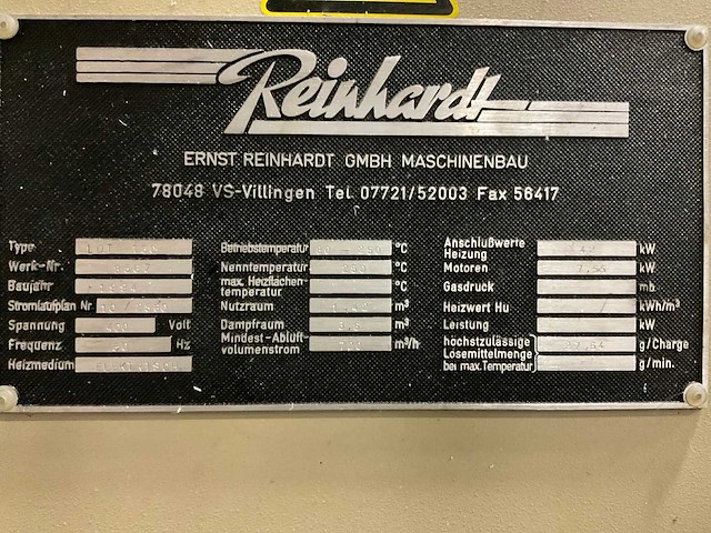 1994 reinhardt ldt 150 droogoven - afbeelding 2 van  14