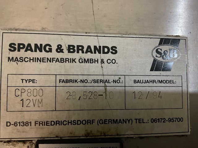 1994 spng & brands cp800/12 vm 12 kops zak weegmachine - afbeelding 6 van  11