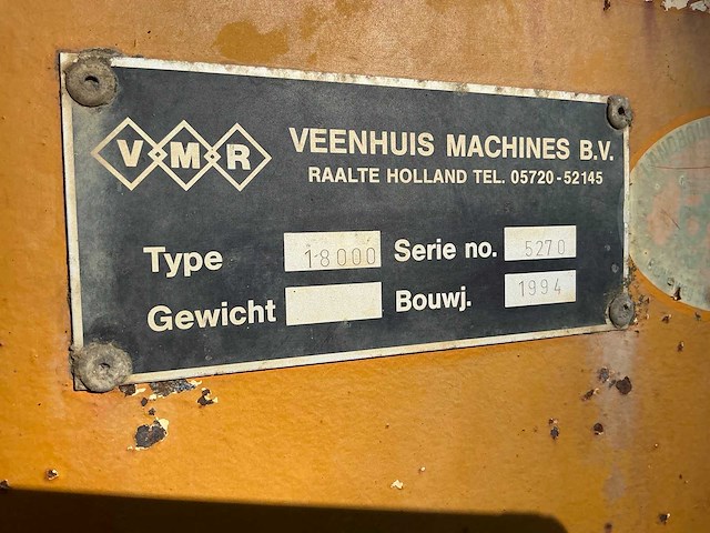 1994 veenhuis 18000 dumper aanhanger - afbeelding 3 van  9