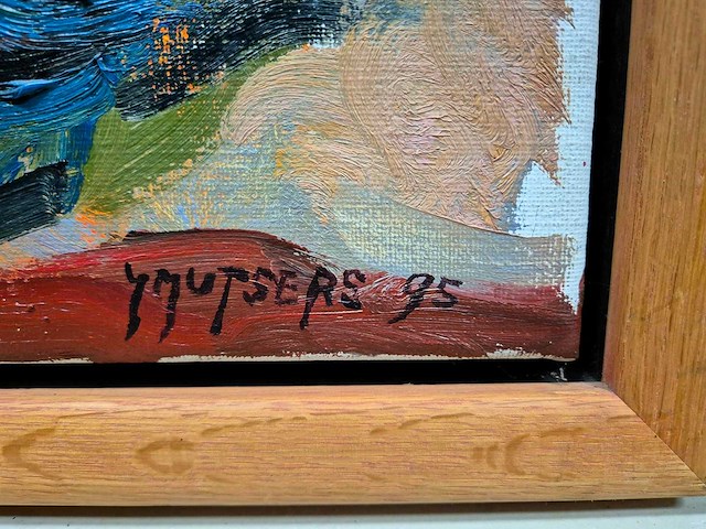 1995 acryl op doek hans mutsers ‘paysage’ - afbeelding 3 van  4