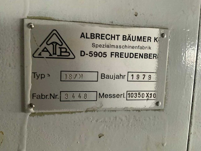 1995 albrecht bäumer kg rk verticale schuimrubber snijmachine - afbeelding 7 van  7