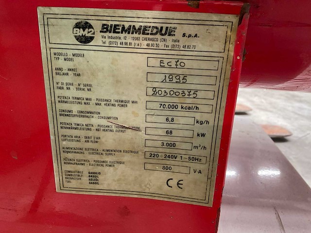 1995 bm2 biemmedule ec70 heteluchtkanon - afbeelding 6 van  6