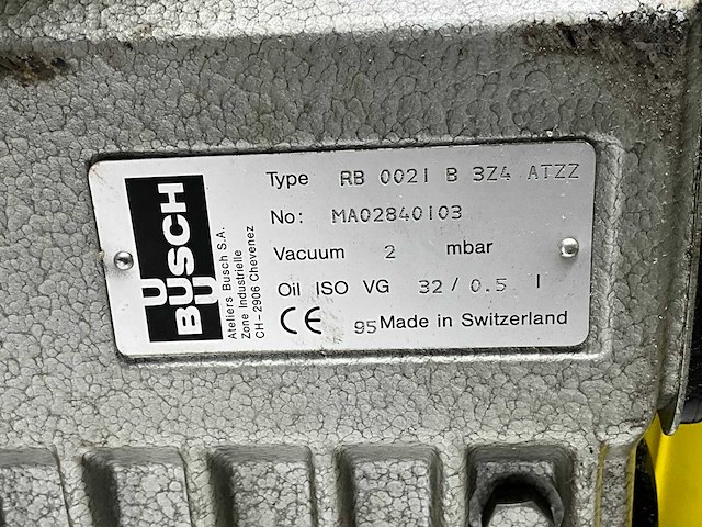 1995 busch rb 0021 b 3z4 atzz vacuümpomp - afbeelding 6 van  6