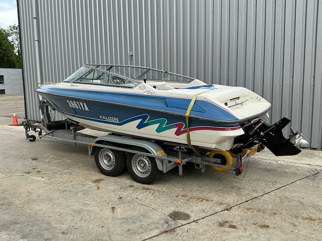 1995 falcon 1800 cb speedboot – mercruiser 4.3lx v6 – inclusief pega trailer - afbeelding 3 van  4