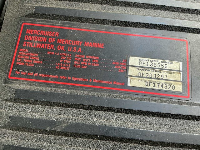 1995 falcon 1800 cb speedboot – mercruiser 4.3lx v6 – inclusief pega trailer - afbeelding 24 van  31