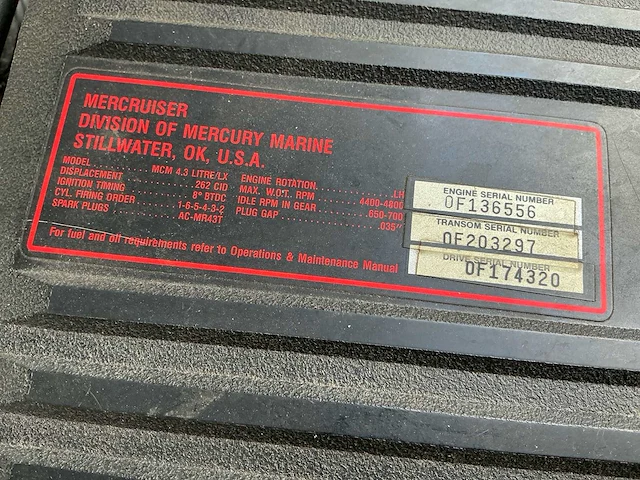 1995 falcon 1800 cb speedboot – mercruiser 4.3lx v6 – inclusief pega trailer - afbeelding 12 van  15