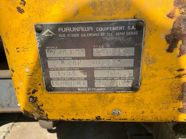 1995 furukawa 725 ls rupsgraafmachine - afbeelding 21 van  43