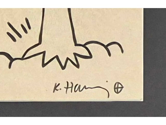 1995 gouache keith haring - afbeelding 2 van  4