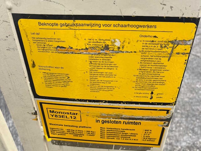 1995 holland lift monostar-y83el12 schaarhoogwerker - afbeelding 24 van  28