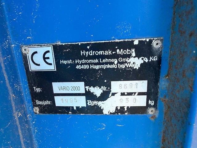 1995 hydromak mobi vario 2000 stenenlegger - afbeelding 5 van  13