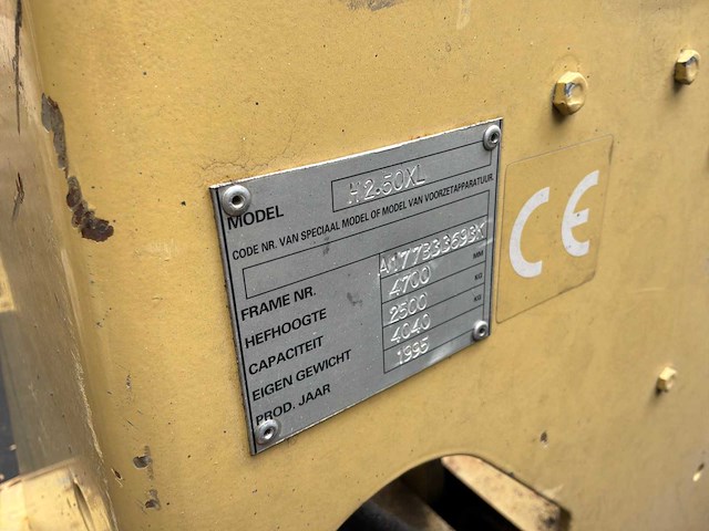 1995 hyster h2.5xl vorkheftruck - afbeelding 16 van  24