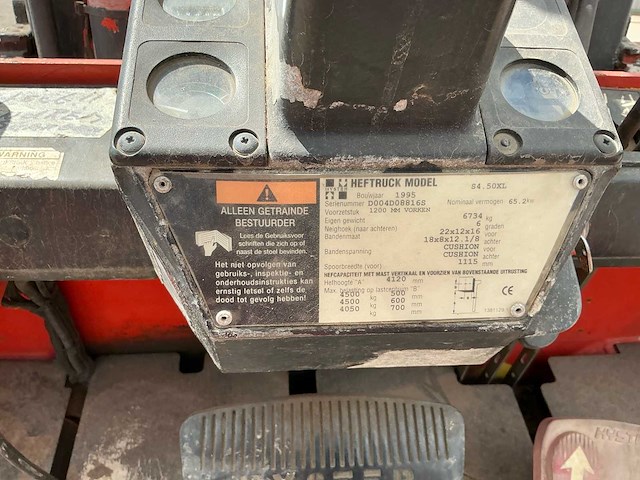 1995 hyster s4.50xl vorkheftruck - afbeelding 13 van  13