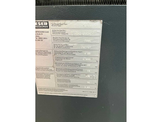 1995 kaeser tb19 luchtdroger - afbeelding 7 van  7