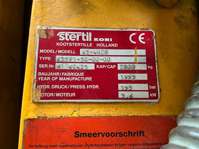 1995 koni ks4028 hefbrug 2,8ton - afbeelding 2 van  14