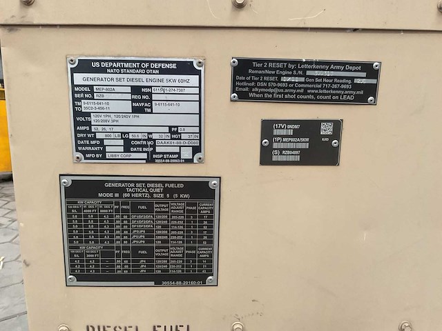 1995 libby corp mep-802a stroomgenerator - afbeelding 6 van  15