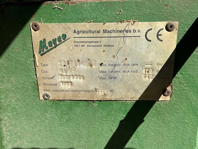 1995 meyco spirit4500 silagewagen - afbeelding 6 van  9