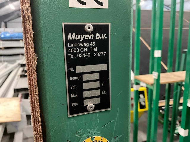 1995 muyen griffe 9104 glastransporteur/glasklem - 2800kg - afbeelding 1 van  1