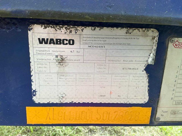 1995 nooteboom mco 42 03v l gestuurde uitschuifbare semi-dieplader - afbeelding 11 van  26