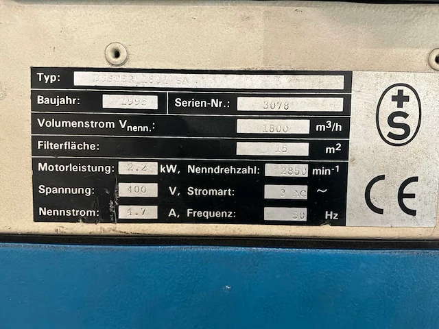 1995 ralton duster 1801 sa industriële stofafzuiginstallatie (2x) - afbeelding 4 van  14