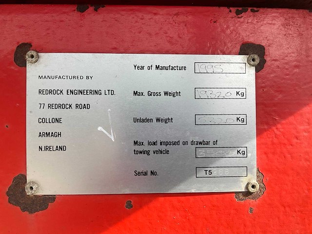 1995 redrock silagekipwagen - afbeelding 5 van  13