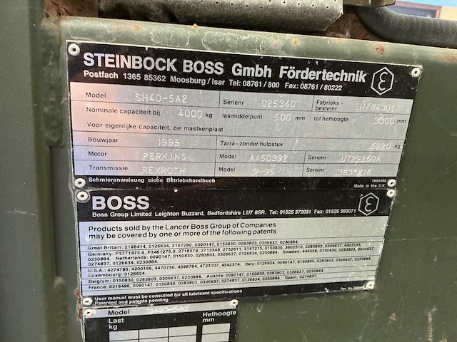 1995 steinbock sh40 vorkheftruck - afbeelding 4 van  12