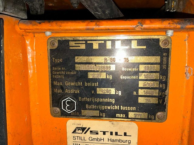 1995 still r50-15 vorkheftruck - afbeelding 9 van  18