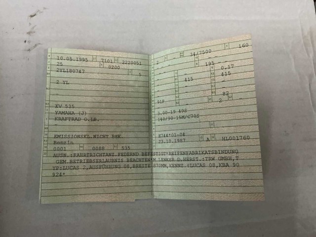 1995 yamaha xv535 motorfiets - afbeelding 13 van  20