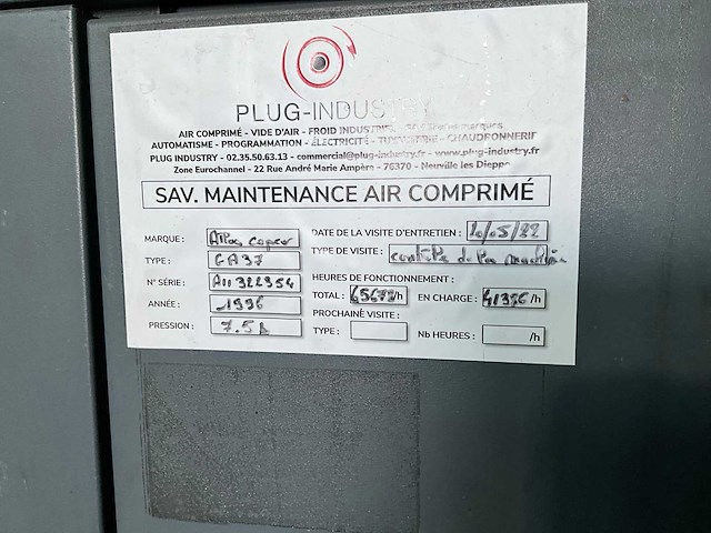 1996 atlas copco ga37 schroefcompressor - afbeelding 10 van  11
