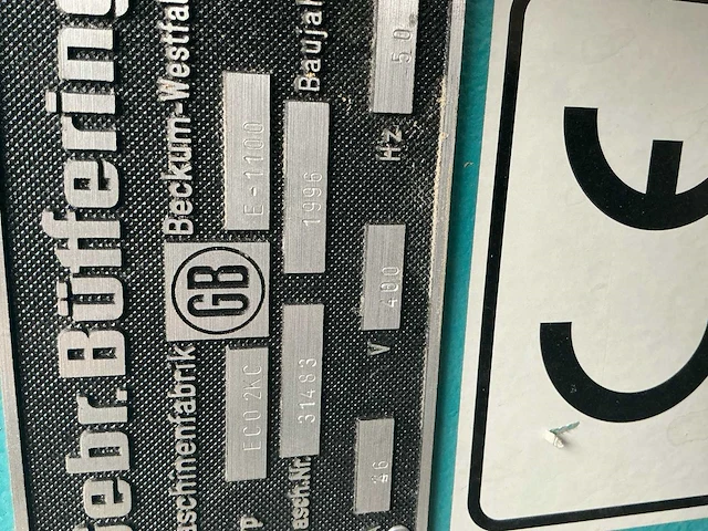 1996 bütfering eco 2kc e1100 breedbandschuurmachine - afbeelding 22 van  36