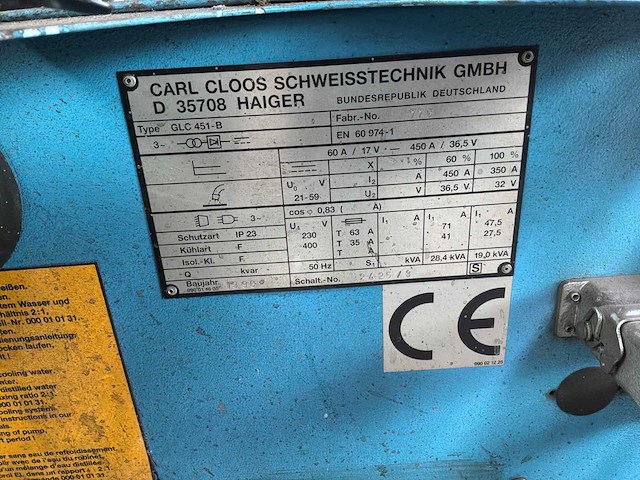 1996 cloos glc 451-b mig lasapparaat - afbeelding 4 van  8