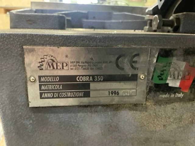 1996 cobra 350 afkortcirkelzaagmachine - afbeelding 9 van  9