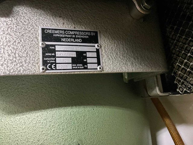 1996 creemers cst420 luchtcompressor - afbeelding 2 van  2