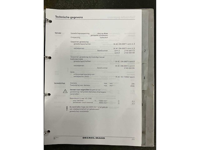1996 deckel maho dmc70v 3-assig cnc verticaal bewerkingscentrum - afbeelding 20 van  37