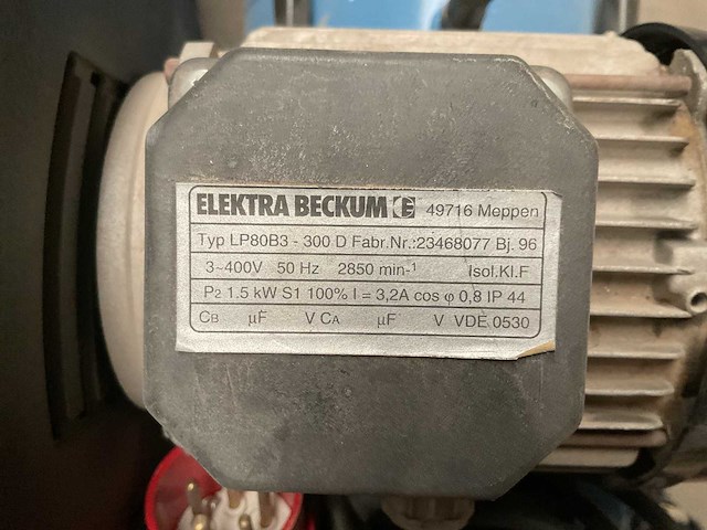1996 elektra beckum lp 300 / 10 / 40d air compressor - afbeelding 6 van  7