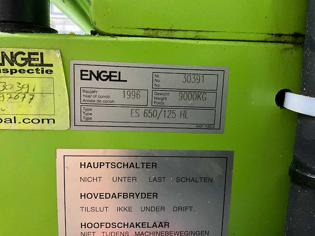 1996 engel es 650/125 hl spuitgietmachine - afbeelding 18 van  19