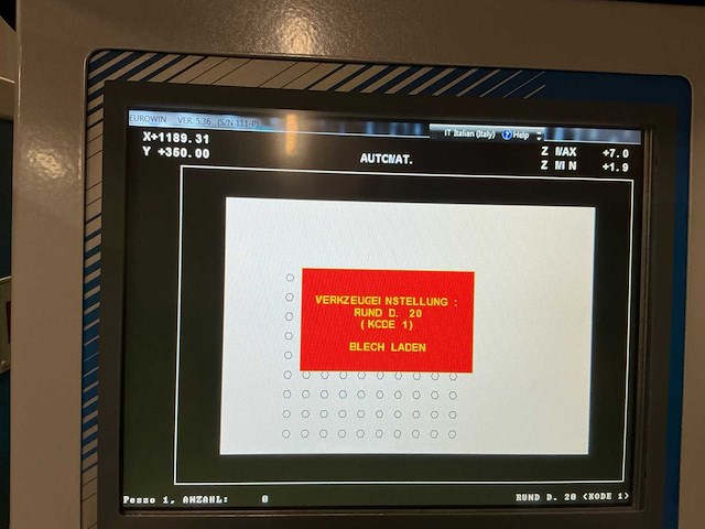 1996 euromac cx 750/30 ponsmachine cnc - afbeelding 4 van  22