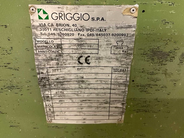 1996 griggio sc 3200 formaatcirkelzaagmachine - afbeelding 3 van  20