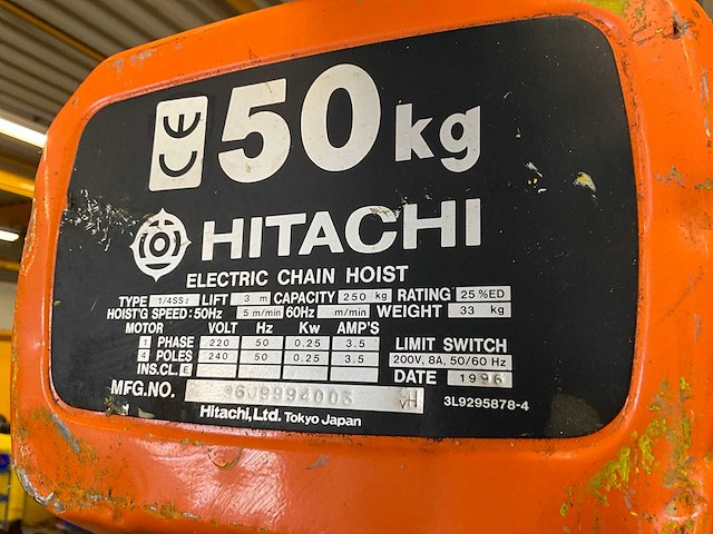 1996 hitachi 1/4ss kolom / zwenkarmkraan - afbeelding 5 van  8