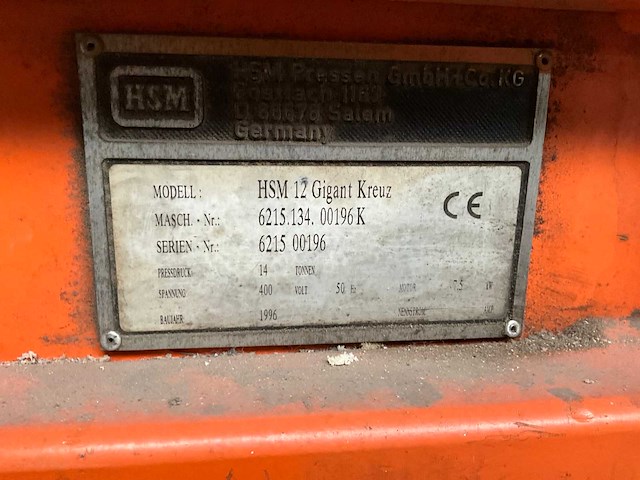 1996 hsm 12 gigant afvalpers horizontaal - afbeelding 8 van  8