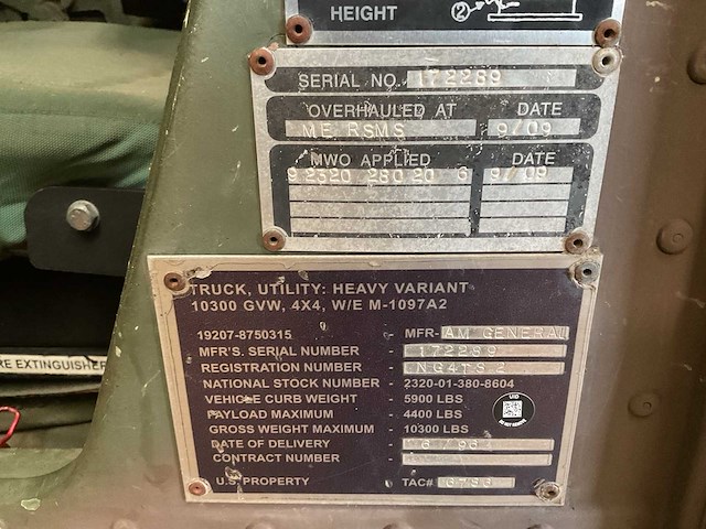 1996 humveee m1097 a2 legervoertuig - afbeelding 4 van  21