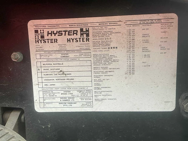 1996 hyster j1.80xmt vorkheftruck elektrisch - afbeelding 8 van  9