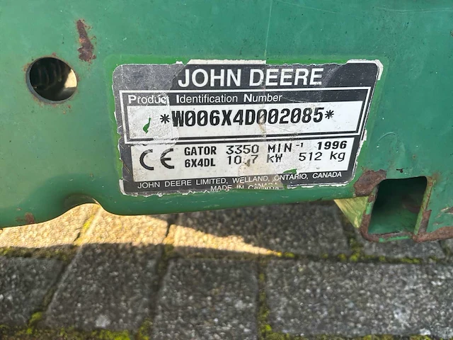 1996 john deere gator 6x4 werkvoertuig - afbeelding 22 van  22