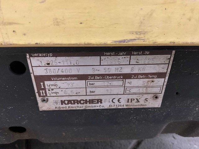 1996 kärcher 1.025-111.0 hogedrukreiniger - afbeelding 6 van  6