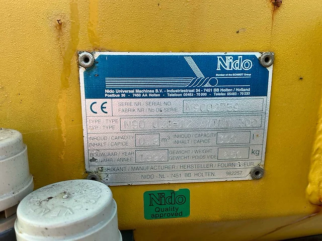 1996 nido n90 0.8-12 awtln 300 getrokken zoutstrooier – 800 liter - afbeelding 9 van  17
