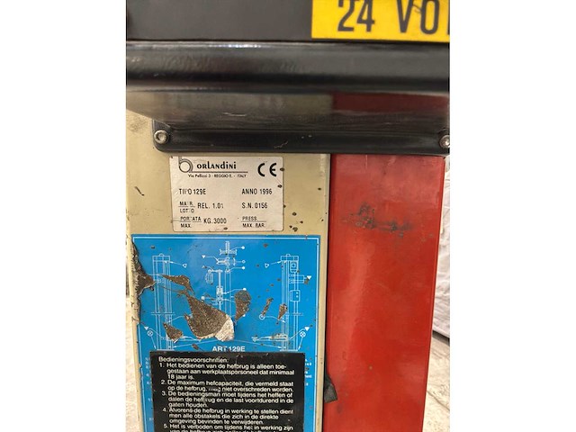 1996 orlandini tipo 129e 2-koloms hefbrug 3000kg - afbeelding 6 van  6