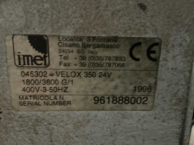 1996 romas velox 350 afkortcirkelzaagmachine - afbeelding 8 van  9
