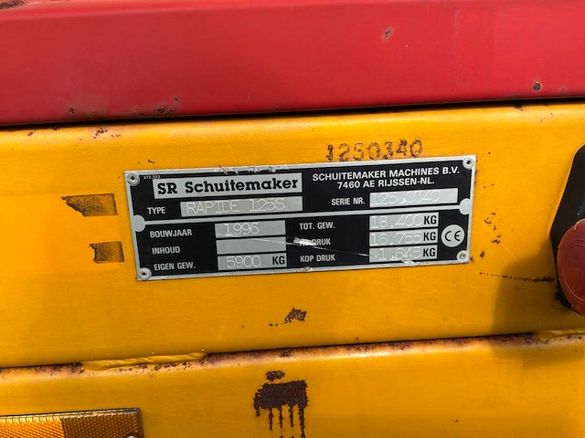 1996 schuitemaker rapide-125s opraapwagen - afbeelding 9 van  17